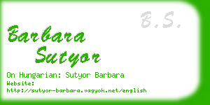 barbara sutyor business card